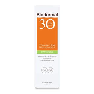 Biodermal Zonnefluïde Gezicht - Matterend SPF30 40ML