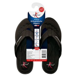 Lucovitaal Orthopedische Slippers Maat 45-46 Zwart 1PR