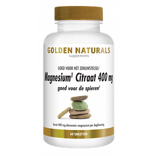Golden Naturals Magnesium Citraat 400mg Tabletten 60VTB