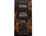 Vivani Chocoladedruppels Puur 100% Cacao Choc Drops 100GR