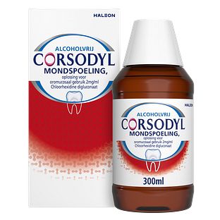 Corsodyl Mondspoeling - voor kortdurende  toepassing bij tandvleesontsteking 300ML