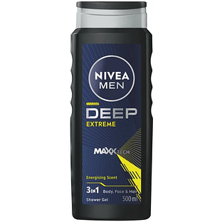 Nivea Men Deep Extreme 3-In-1 Shower Gel 500ML