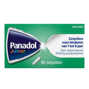 Panadol Junior Zetpillen 250mg 1-6 Jaar 10ST Panadol Junior Zetpillen 250mg 1-6 Jaar 10ST