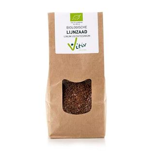 Vitiv Biologische Lijnzaad Heel 500GR Vitiv Biologische Lijnzaad Heel 500GR