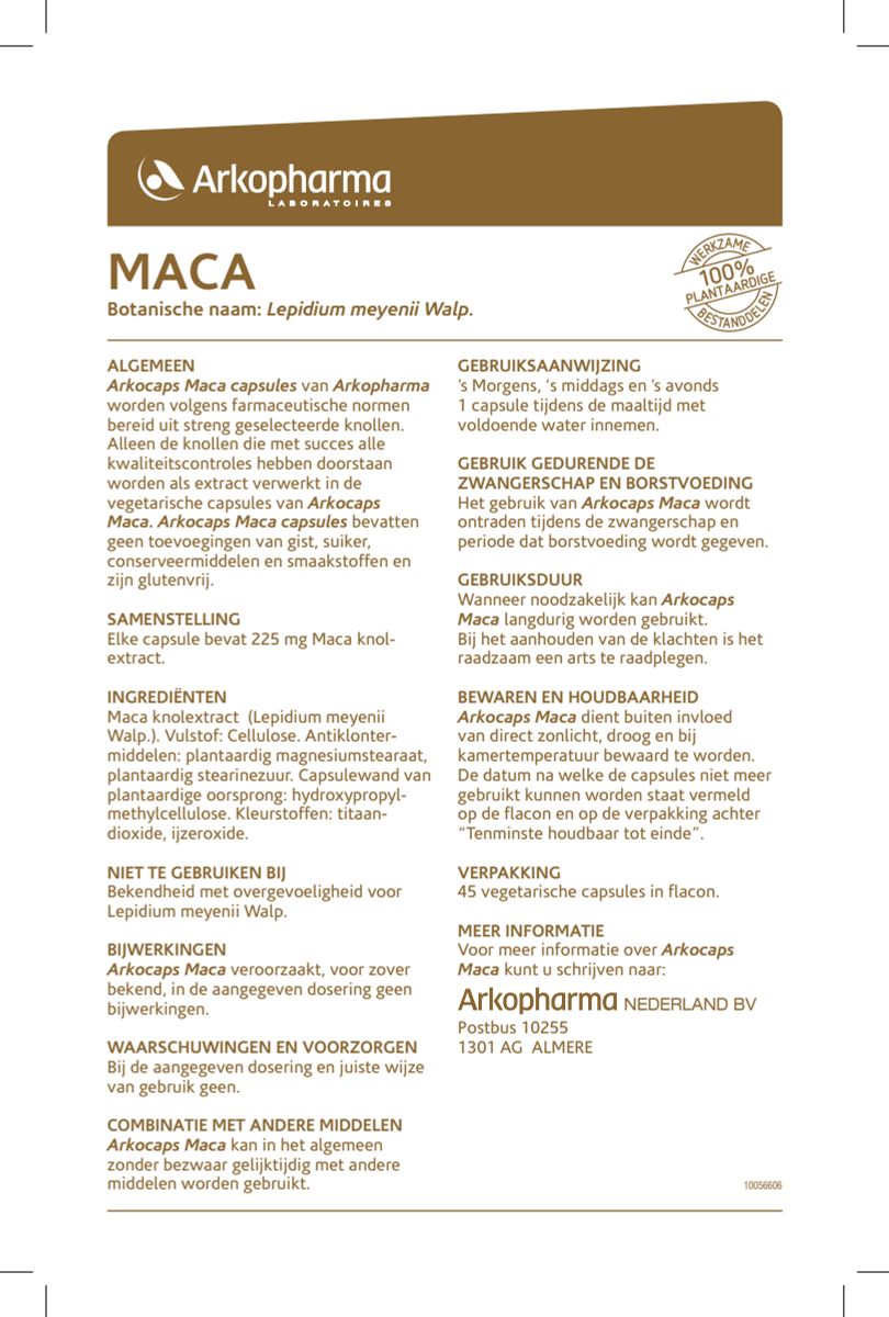 Maca Capsules afbeelding van document #1, instructions