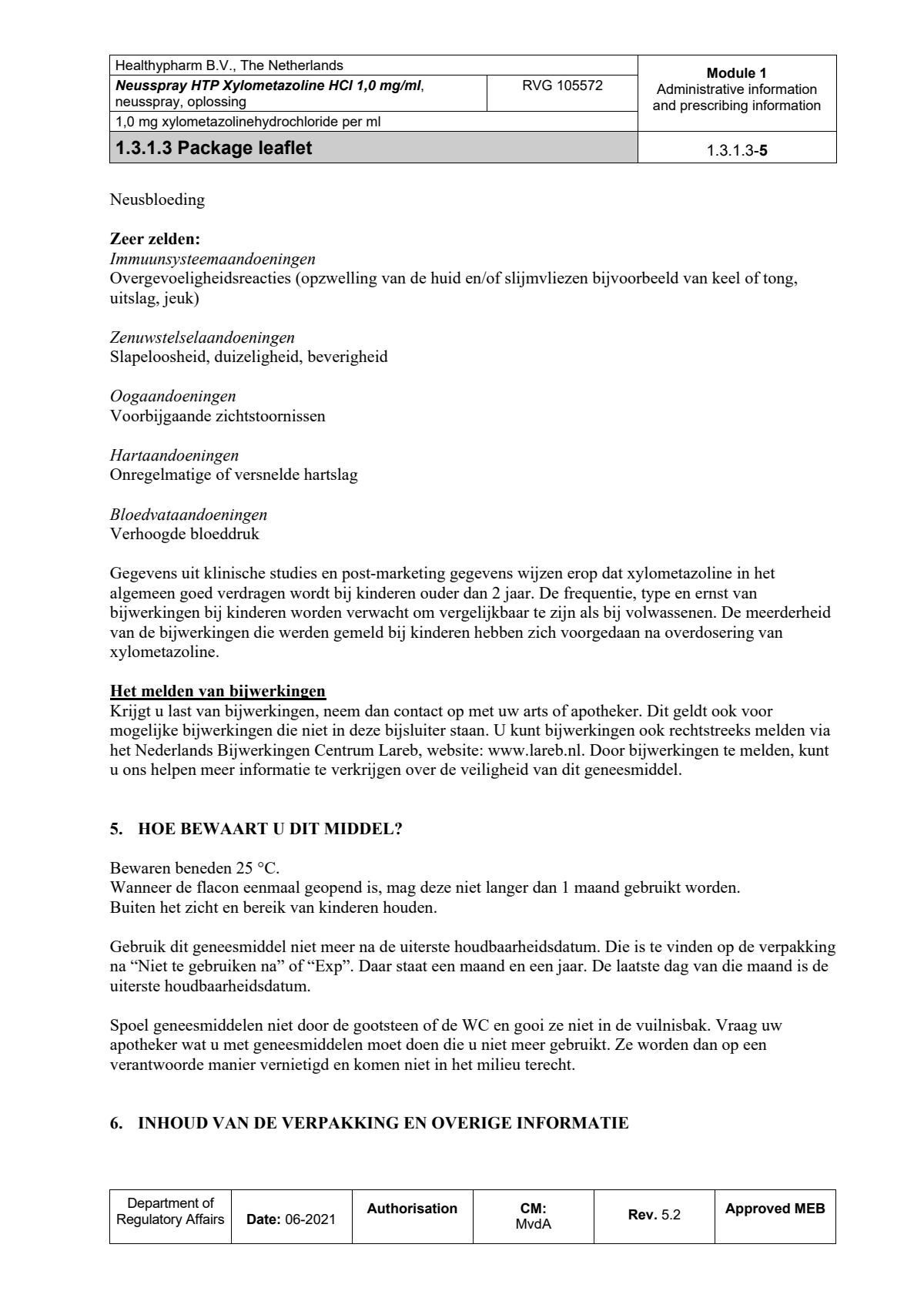 Xylometazoline Neusspray 1.0mg/ml afbeelding van document #5, leaflet