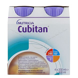 Nutricia Cubitan Chocolade 4ST Nutricia Cubitan Chocolade 4ST