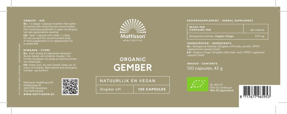 Gember Capsules afbeelding van document #1, label