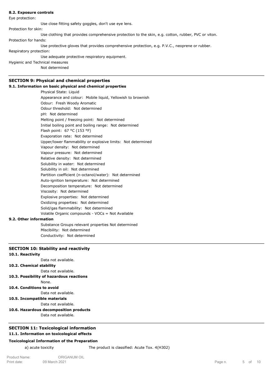 Essentiële Olie Oregano afbeelding van document #5, label