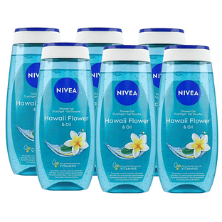 Nivea Hawaii Flower & Oil Douchegel Voordeelverpakking 6x250ML