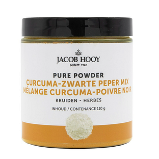 Jacob Hooy Pure Powder Curcuma Zwarte Pepermix 110GR