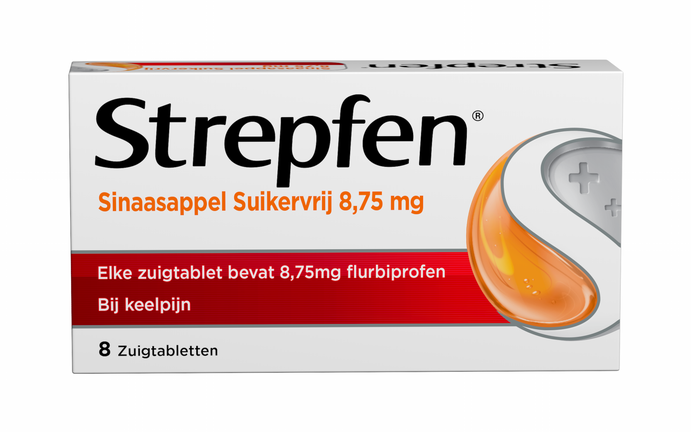 Strepfen Sinaasappel Suikervij 8.75 mg Zuigtabletten