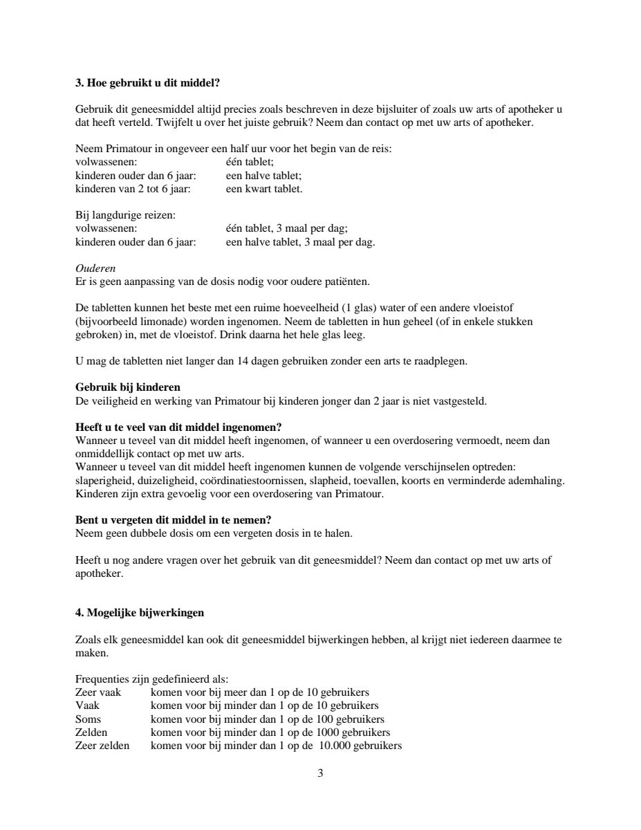 Reistabletten afbeelding van document #3, leaflet