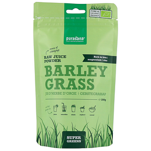 Purasana Barley Grass Vegan Gerstegrassap Poeder 200GR