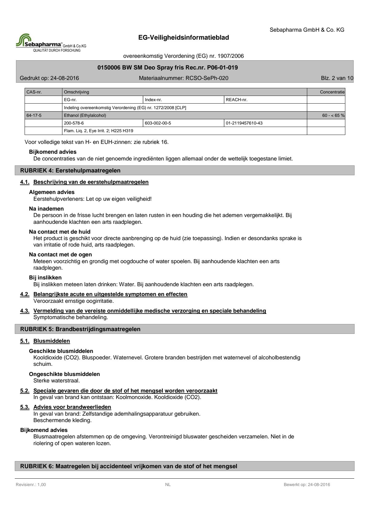 Deospray Fresh Spray afbeelding van document #2, extra_info