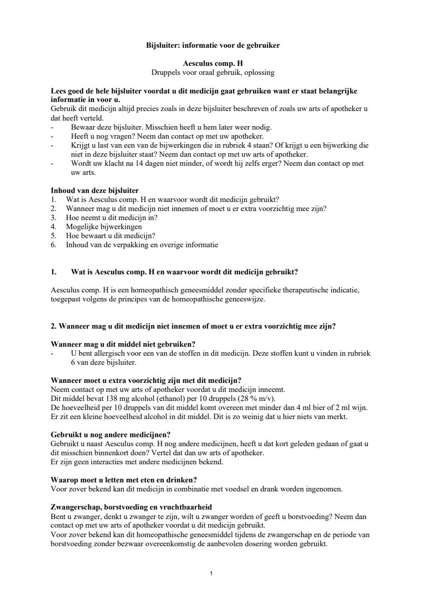 Aesculus Compositum H afbeelding van document #1, leaflet
