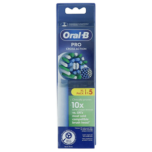 Oral-B Pro Cross Action White Opzetborstels 5ST