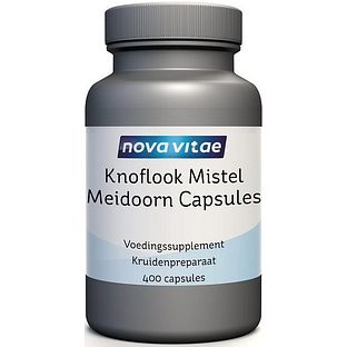 Nova Vitae Knoflook Mistel Meidoorn Capsules 400CP Nova Vitae Knoflook Mistel Meidoorn Capsules 400CP