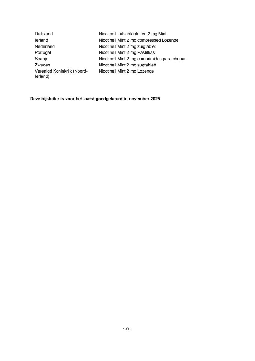 Zuigtablet Mint 2 mg - voor stoppen met roken afbeelding van document #10, leaflet