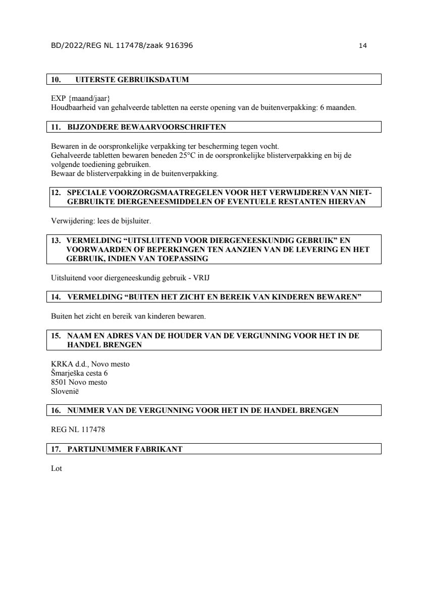 Milquestra Ontwormingsmiddel Honden 0.5 - 10KG afbeelding van document #14, leaflet