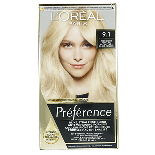 L'Oréal Paris Préférence 9.1 Zeer Licht Asblond 174ML