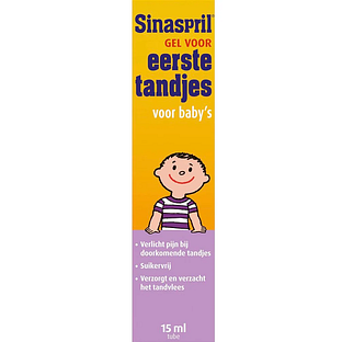 Sinaspril Gel Voor Eerste Tandjes 15ML Sinaspril Gel Voor Eerste Tandjes 15ML