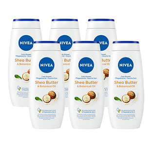 Nivea Shea Butter & Botanical Oil Soft Care Shower Voordeelverpakking 6x250ML