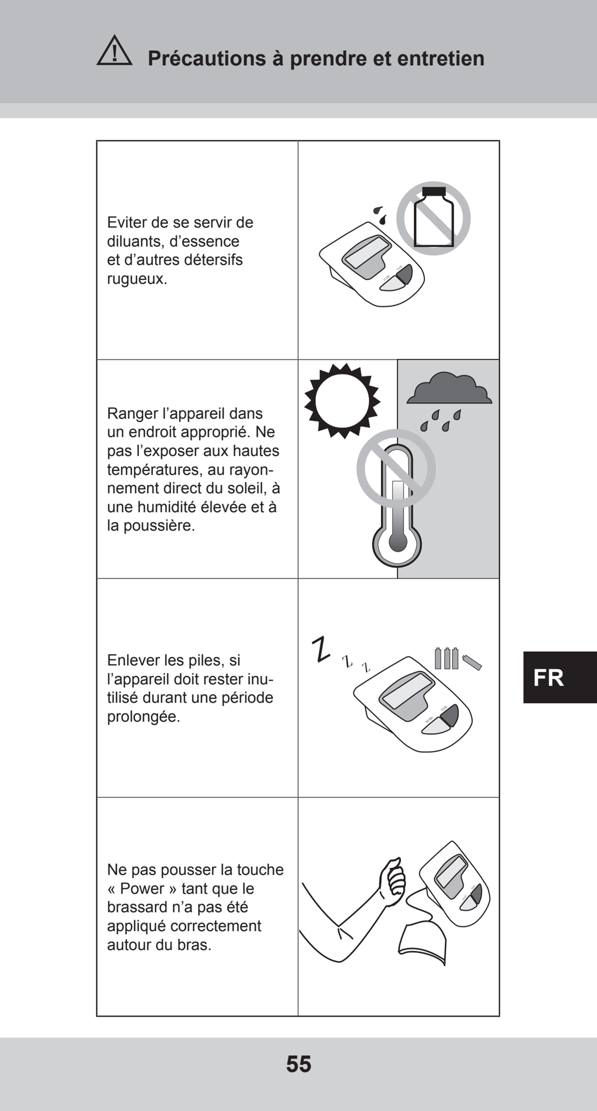 Bovenarm Bloeddrukmeter Desktop afbeelding van document #55, instructions
