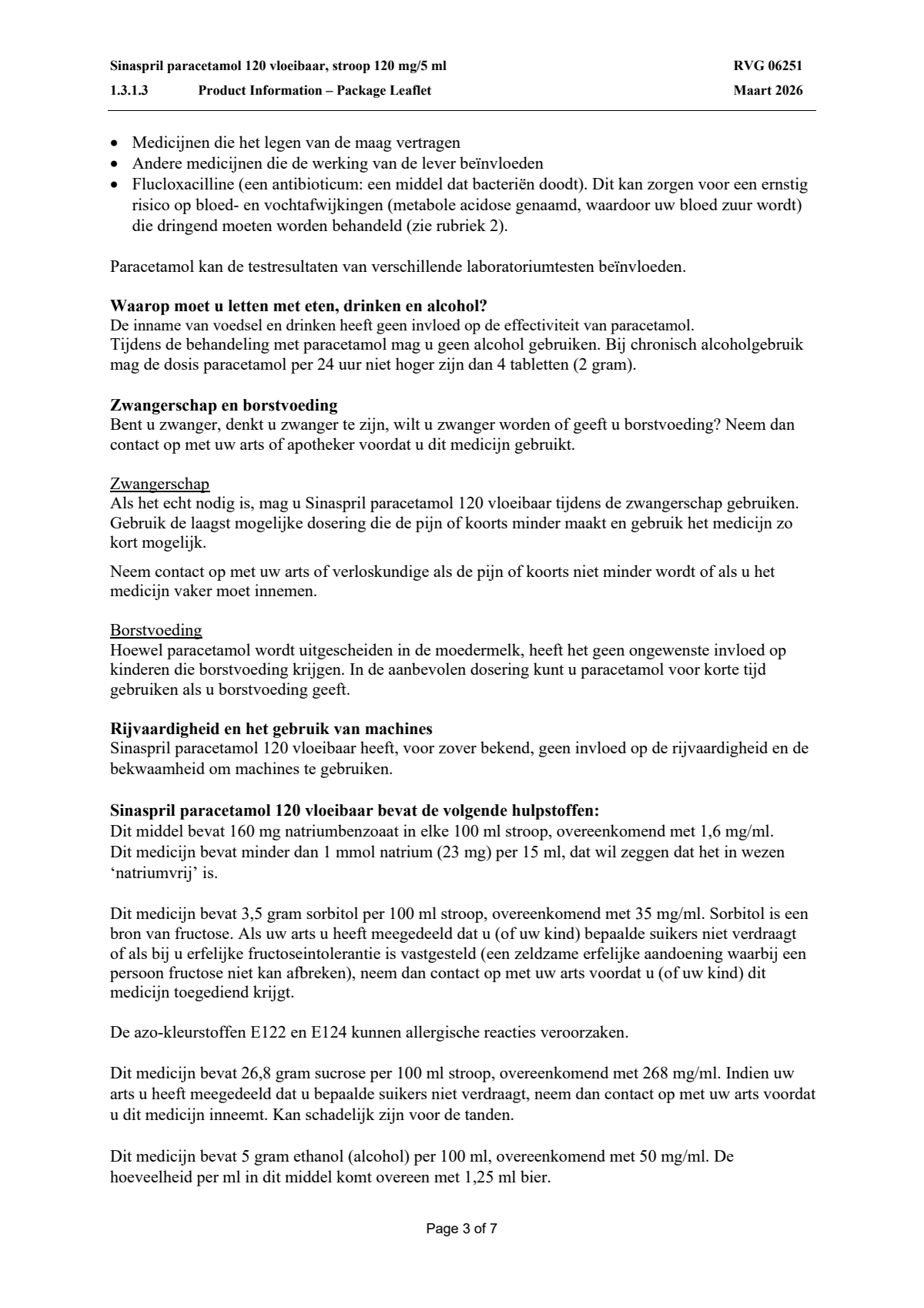 Paracetamol 120 Vloeibaar afbeelding van document #3, leaflet