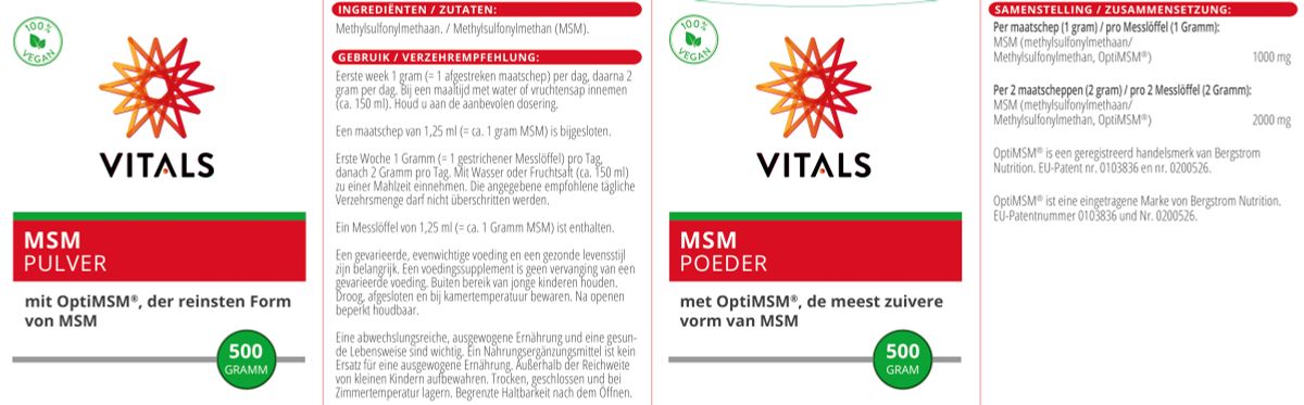 MSM Poeder afbeelding van document #1, label