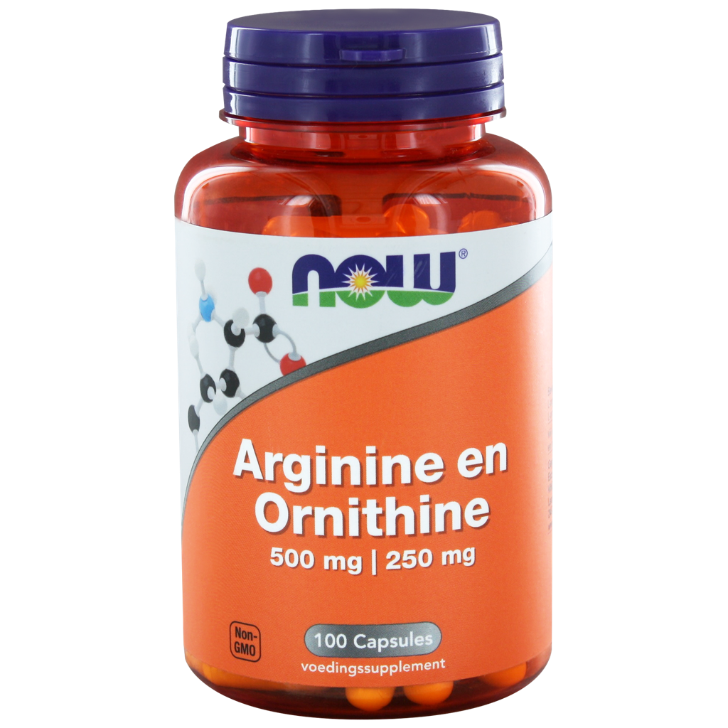 NOW Arginine & Ornithine 500/250 Capsules afbeelding