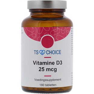 TS Choice Vitamine D3 25 mcg Tabletten 180TB TS Choice Vitamine D3 25 mcg Tabletten 180TB