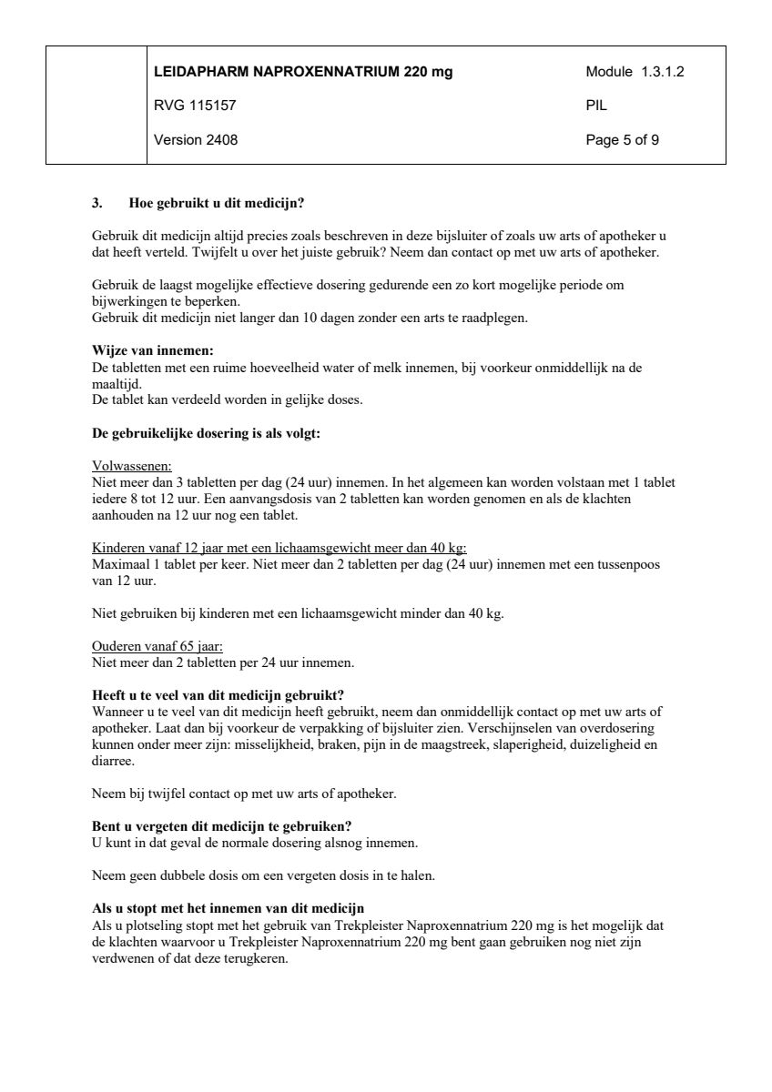 Naproxennatrium 220mg Tabletten afbeelding van document #5, leaflet