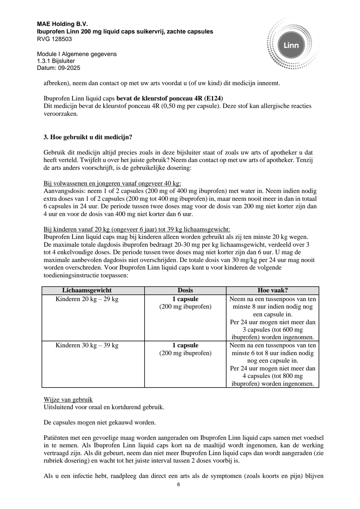 Ibuprofen Liquid Caps 200mg Suikervrij afbeelding van document #6, leaflet