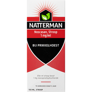 Natterman Noscasan Stroop bij prikkelhoest 150ML Natterman Noscasan Stroop bij prikkelhoest 150ML