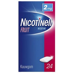 Nicotinell Kauwgom Fruit 2 mg - voor stoppen met roken 24ST Nicotinell Kauwgom Fruit 2 mg - voor stoppen met roken 24ST