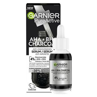 Garnier PureActive AHA + BHA Charcoal Anti-Onzuiverheden Serum 30ML