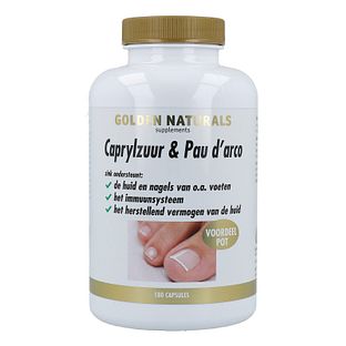 Golden Naturals Caprylzuur & Pau D'Arco Formule Capsules 180VCP