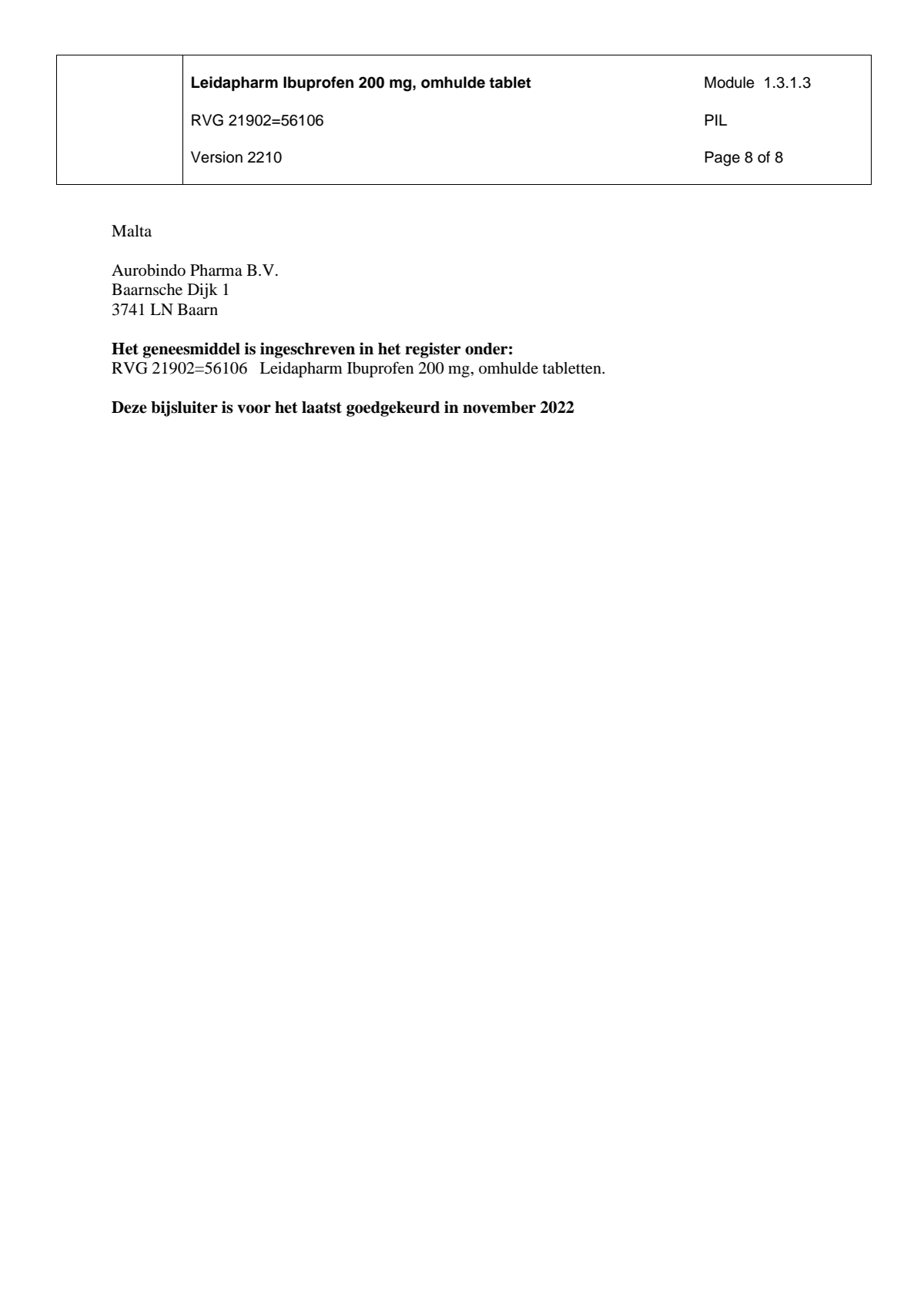 Ibuprofen 200mg Tabletten afbeelding van document #8, leaflet