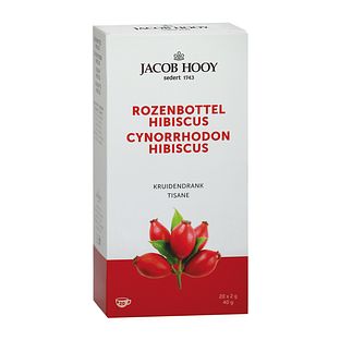 Jacob Hooy Rozenbottel Hibiscus Theezakjes 20ST