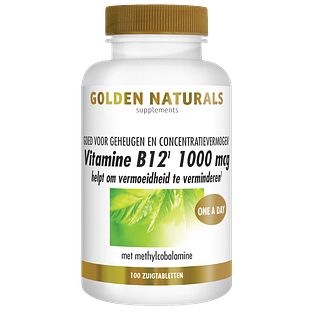 Golden Naturals Vitamine B12 1000mcg Zuigtabletten 100TB