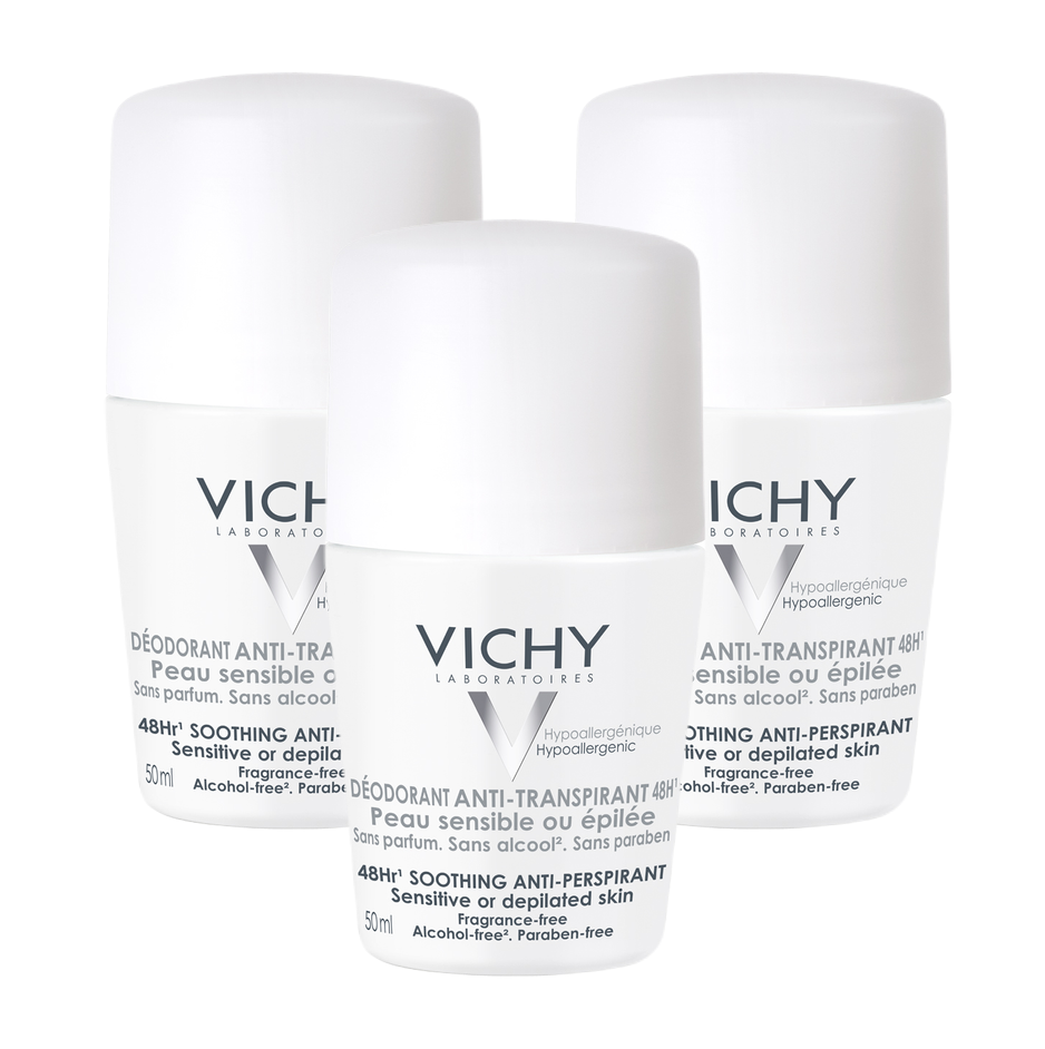Vichy Deodorant Roller Gevoelige Huid - Multiverpakking