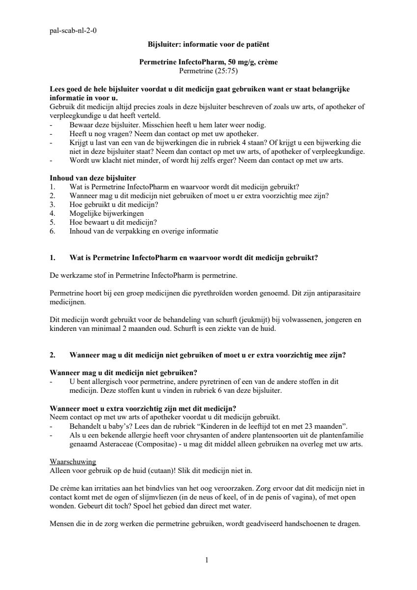 Permetrine Crème afbeelding van document #1, leaflet
