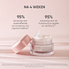 Louis Widmer Nutriderm Pigmacare® Nachtcrème Licht Geparfumeerd 50ML  Lichtroze achtergrond met pot en deksel schuin tegen potje aan