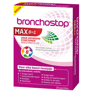 Bronchostop Max 8-in-1 Hoest Pastilles 20ST