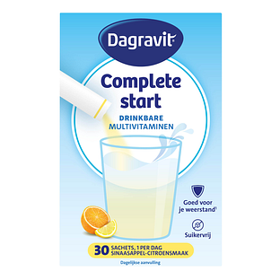 Dagravit Complete Start Drinkbare Multivitaminen Citroen Sinaasappel Sachets 30ST Dagravit Complete Start Drinkbare Multivitaminen Citroen Sinaasappel Sachets 30ST