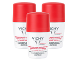 Vichy Deodorant Overmatige Transpiratie Roller 72h - Multiverpakking 3x50ML