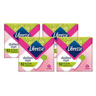 Libresse Dailies Style So Slim Inlegkruisjes Multiverpakking 4x32ST