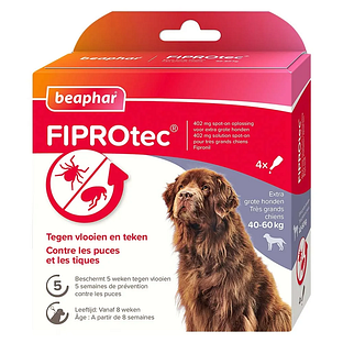Beaphar FIPROtec tegen Vlooien en Teken Extra Grote Honden 4ST