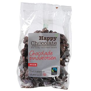Happy Chocolate Chocolade Pindarotsen Puur 150GR
